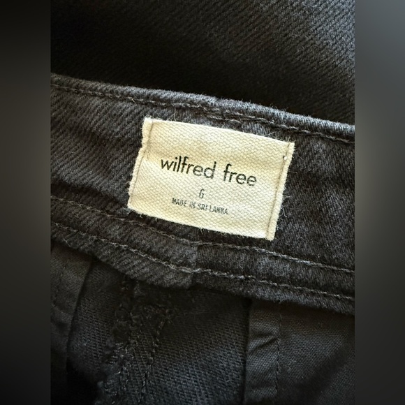 Aritzia Wilfred Free Cargo Pants Black Wide Leg Y2K Utility High Waist - Picture 6 of 8